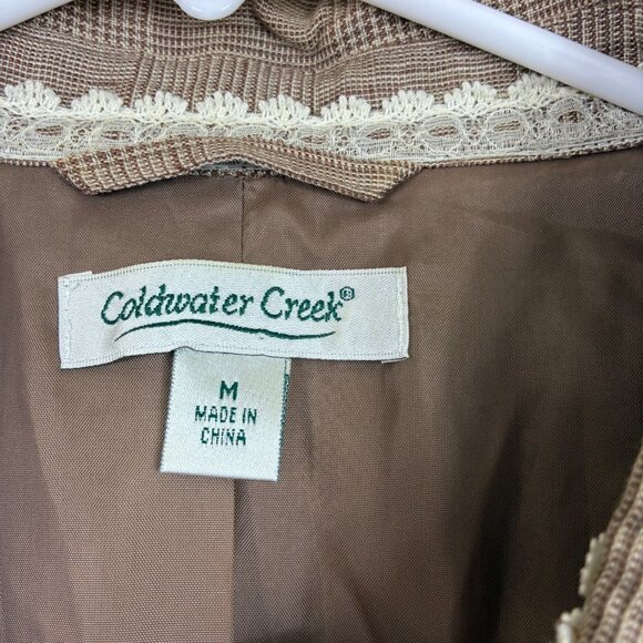 Y2K Coldwater Creek 100% Linen Blazer Jacket Size Medium  Coastal Grandma - Picture 3 of 9
